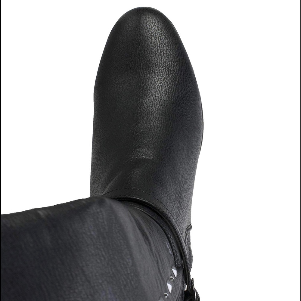 Rialto Womens Ferrell Leather Almond Toe Knee High Fashion Boots - Picture 4 of 5